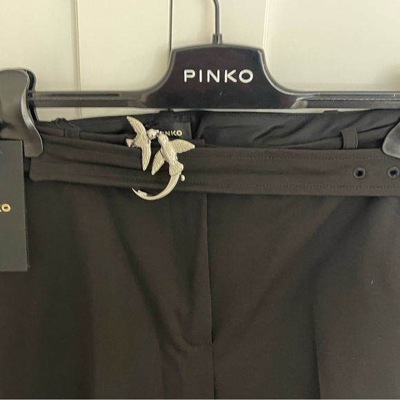 Pinko "Love Birds" Black Waist Pants w/ perfect amount stretchy soft finish - Picture 7 of 7